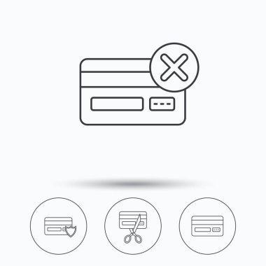 Banka kredi kartı simgeler. Bankacılık işaretleri.