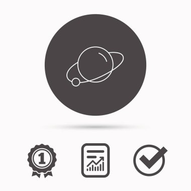 Gezegen simgesi. Dünya küre işareti.