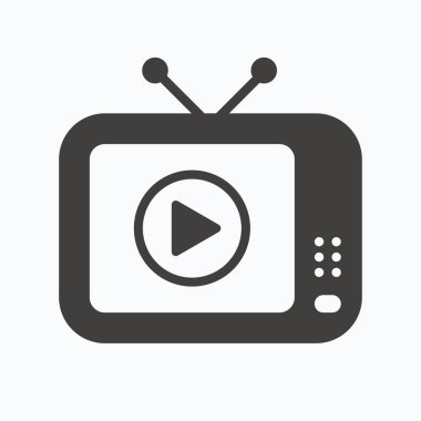 TV simgesi. Retro televizyon işareti.