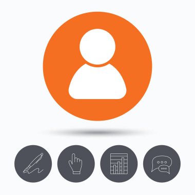 Kullanıcı simgesi. İnsan kişi işareti.