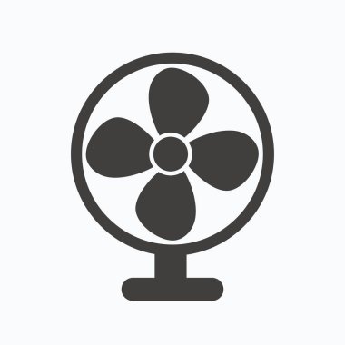 Vantilatör simgesi. Hava havalandırma veya fan işareti.