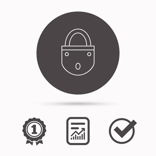 Lock icon. Padlock or protection sign. — Stock Vector