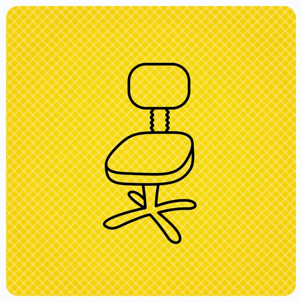 Icono de silla de oficina. signo de sillón de negocios . — Vector de stock