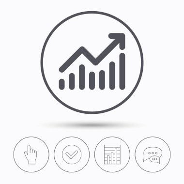 Grafik simgesi. İş analizi işareti grafik.