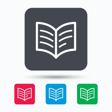 Kitap simgesi. Çalışma edebiyat işareti.