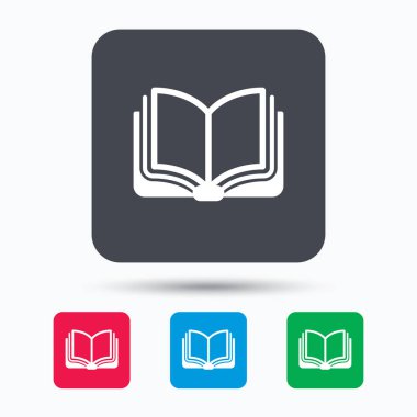 Kitap simgesi. Çalışma edebiyat işareti.