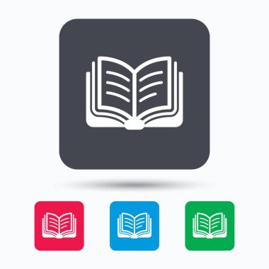 Kitap simgesi. Çalışma edebiyat işareti.