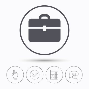 Evrak Çantası'nı simgesi. Diplomat çanta işareti.