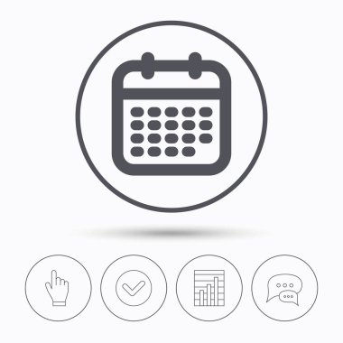 Takvim simgesini. Olaylar uyarı mektubu işareti.