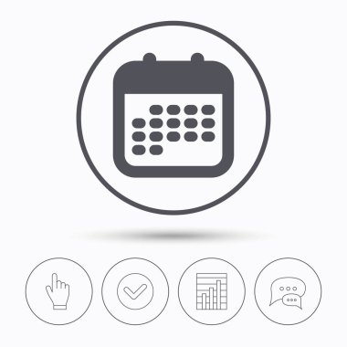 Takvim simgesini. Olaylar uyarı mektubu işareti.