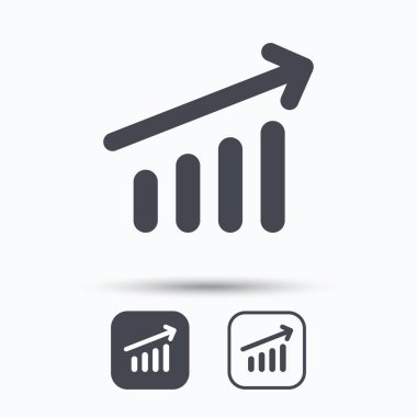 Grafik simgesi. İş analizi işareti grafik.
