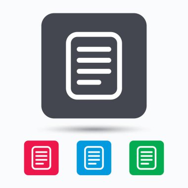 Dosya simgesi. Belge sayfa işareti.