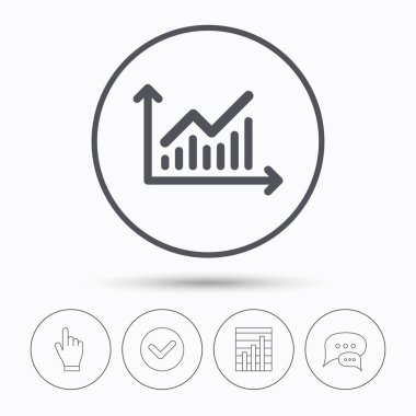 Grafik simgesi. İş analizi işareti grafik.
