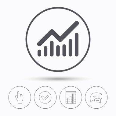 Grafik simgesi. İş analizi işareti grafik.