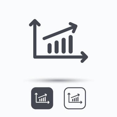 Grafik simgesi. İş analizi işareti grafik.
