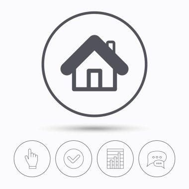 Ev simgesini. Ev bina oturum.