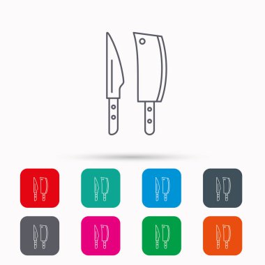 Kasap ve mutfak bıçakları simgesi.