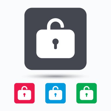 Kilit simgesi. Gizlilik soyunma işareti.