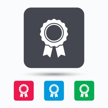 Madalya simgesi. Kazanan ödül amblemi işareti.