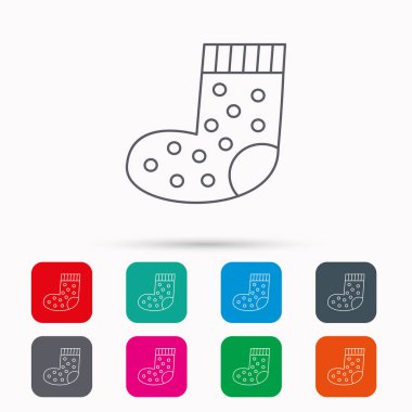 Çorap simgesi. Bebek iç çamaşırı işareti.