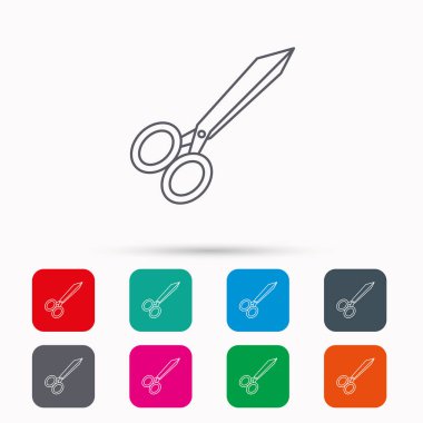 Terzi makas simgesi. Kuaförlük işareti.