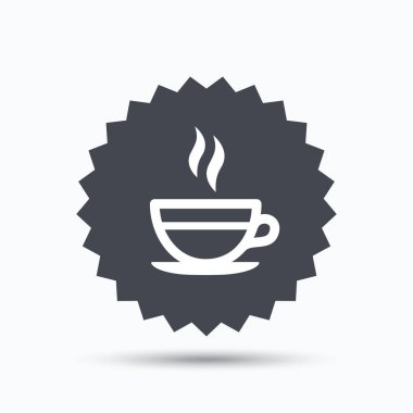 Çay Kupası simgesi. Sıcak kahve içecek işareti.