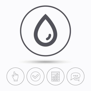 Su damla simgesi. Doğal su işareti.