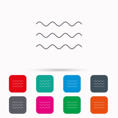 Dalgalar simgesi. Deniz akan işareti.