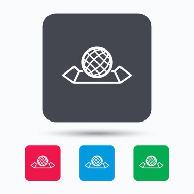 Dünya harita simgesi. Küre işareti.