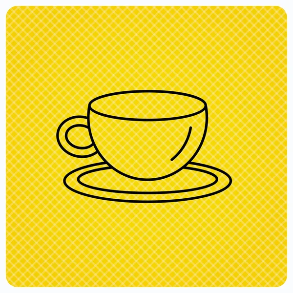 Icono de taza de café. Señal de té o bebida caliente . — Vector de stock