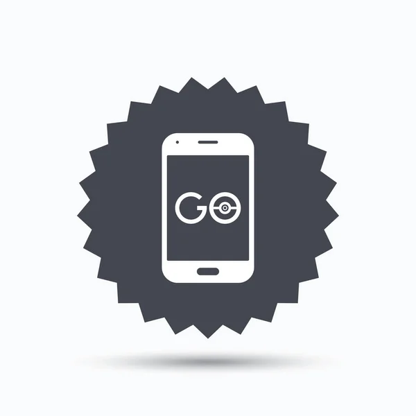 Smartphone game icon. Go symbol. — Stock Vector