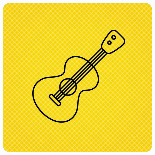 Икона гитары. Знак музыкального инструмента . — стоковый вектор
