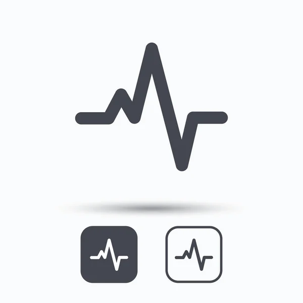 Hjerteslag ikon. Kardiologisk symbol . – Stock-vektor