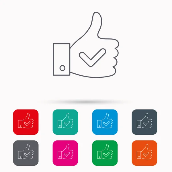 Thumb up like icon. Super cool vote sign. — Stock Vector
