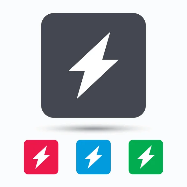 Lightning icon. Electricity energy power sign. — Stock Vector