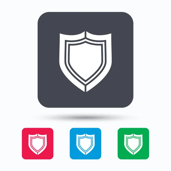 Shield protection icon. Defense equipment sign. — Stock Vector