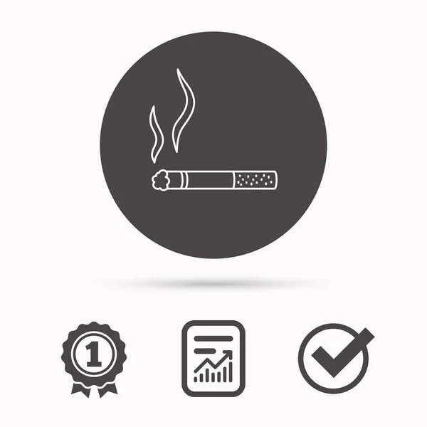 Dohányzás megengedett ikonra. Igen füst jel. — Stock Vector