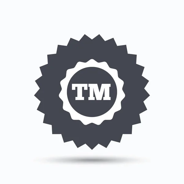 Icono de marca registrada TM. Trabajos intelectuales . — Vector de stock