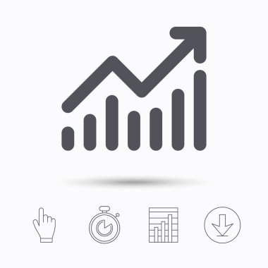 Grafik simgesi. İş analizi işareti grafik.