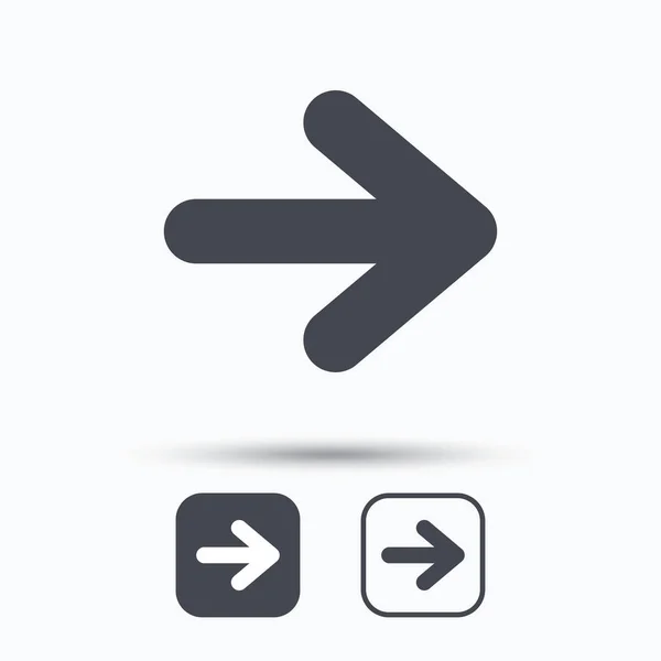 Het pictogram van de pijl. Volgende navigatie teken. — Stockvector