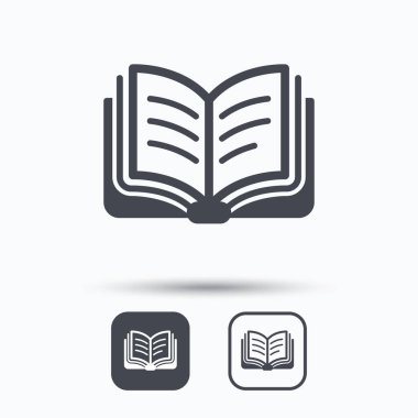 Kitap simgesi. Çalışma edebiyat işareti.