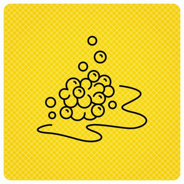 Kabarcıklar simgesi. İşareti banyo için köpük.