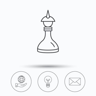 Strateji, gezegeni kurtarmak ve posta zarf simgeleri.