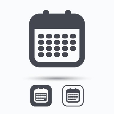 Takvim simgesini. Olaylar uyarı mektubu işareti.