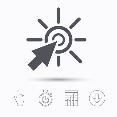 Simgesini tıklatın. Bilgisayar fare imleç işareti.