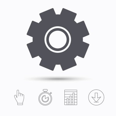 Dişli simgesini. Onarım hizmeti işareti.