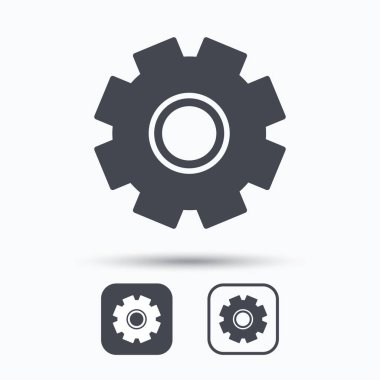 Dişli simgesini. Onarım hizmeti işareti.