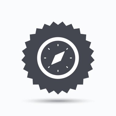 Pusula simgesini. Navigasyon cihazı işareti.