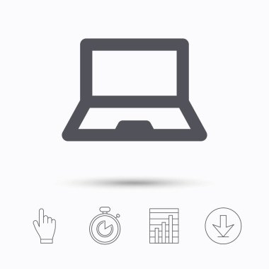 Bilgisayar kutsal kişilerin resmi. Defter ya da laptop pc işareti.