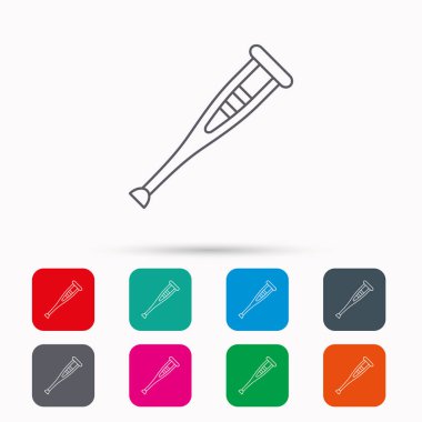 Koltuk değneği simgesi. Ortopedik tedavi işareti.